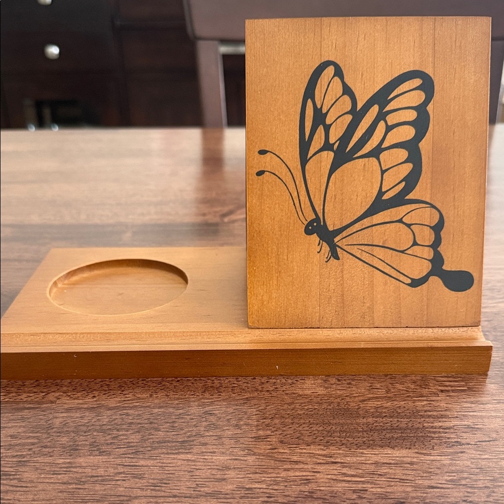 Wooden Butterfly book holder